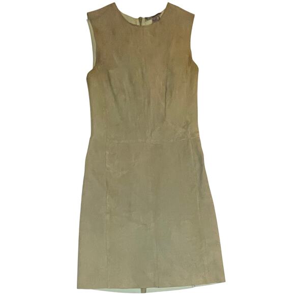 Vince 100% Lamb Leather Dress Sz 2 Green – Excellent Condition w/ Pockets luxury - Picture 1 of 12